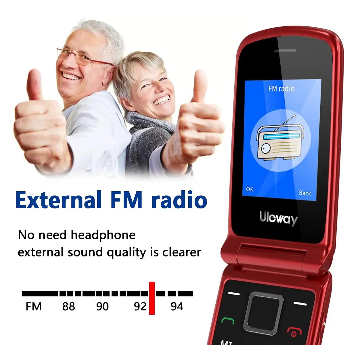 uleway lihtne klapptelefon eakatele – suured nupud ja SOS – pilt 6