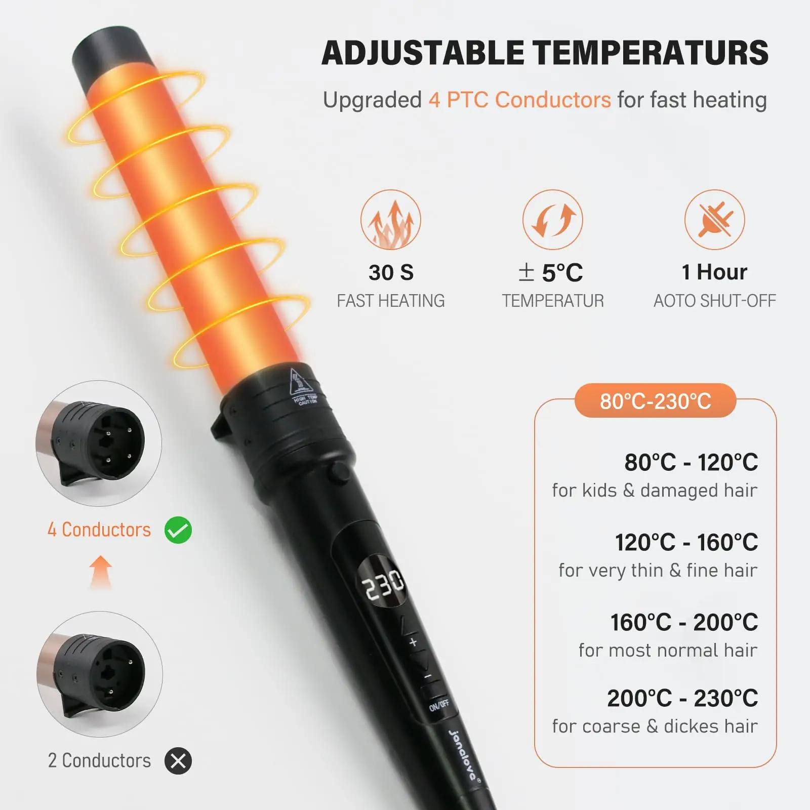 janelove turmaliin-keramika lokitangid 6-in-1 – pakend ja tarvikud
