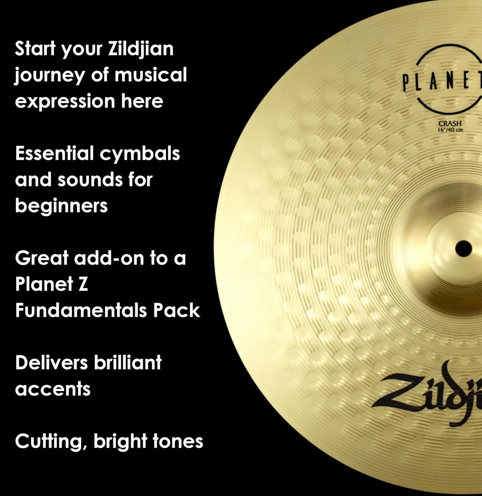 Zildjian messinkingist Planet Z 16″ crash – särav heli – kasutusnäide