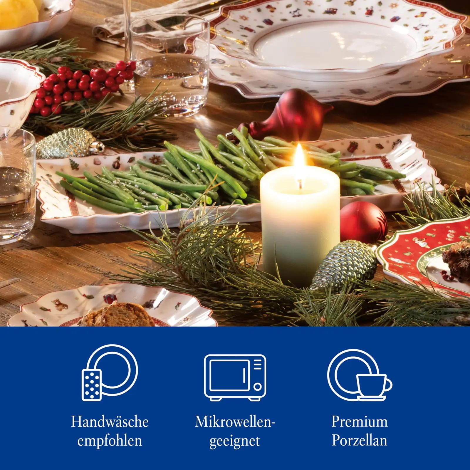 Villeroy & Boch porcellaanist ristkülikukujuline serveerimisplaat – detailne vaade