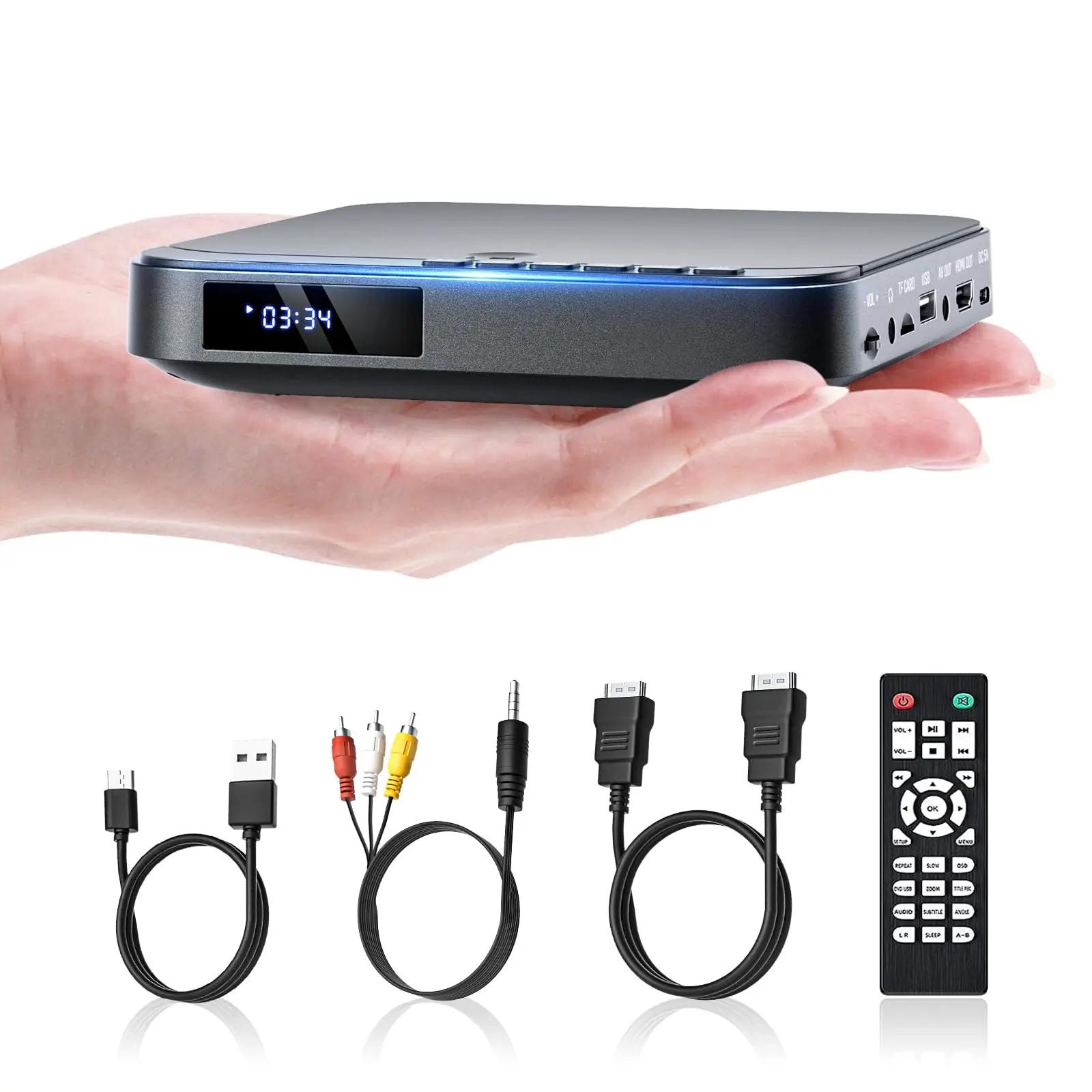 DESOBRY kompaktne mini DVD-mängija HDMI 1080P koduseks kasutuseks