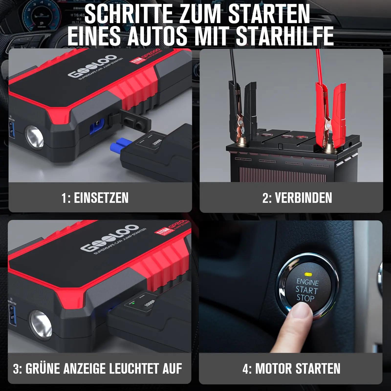 GOOLOO starthilfe powerbank – turvaline autoabi ja kiirlaadija – pilt 8