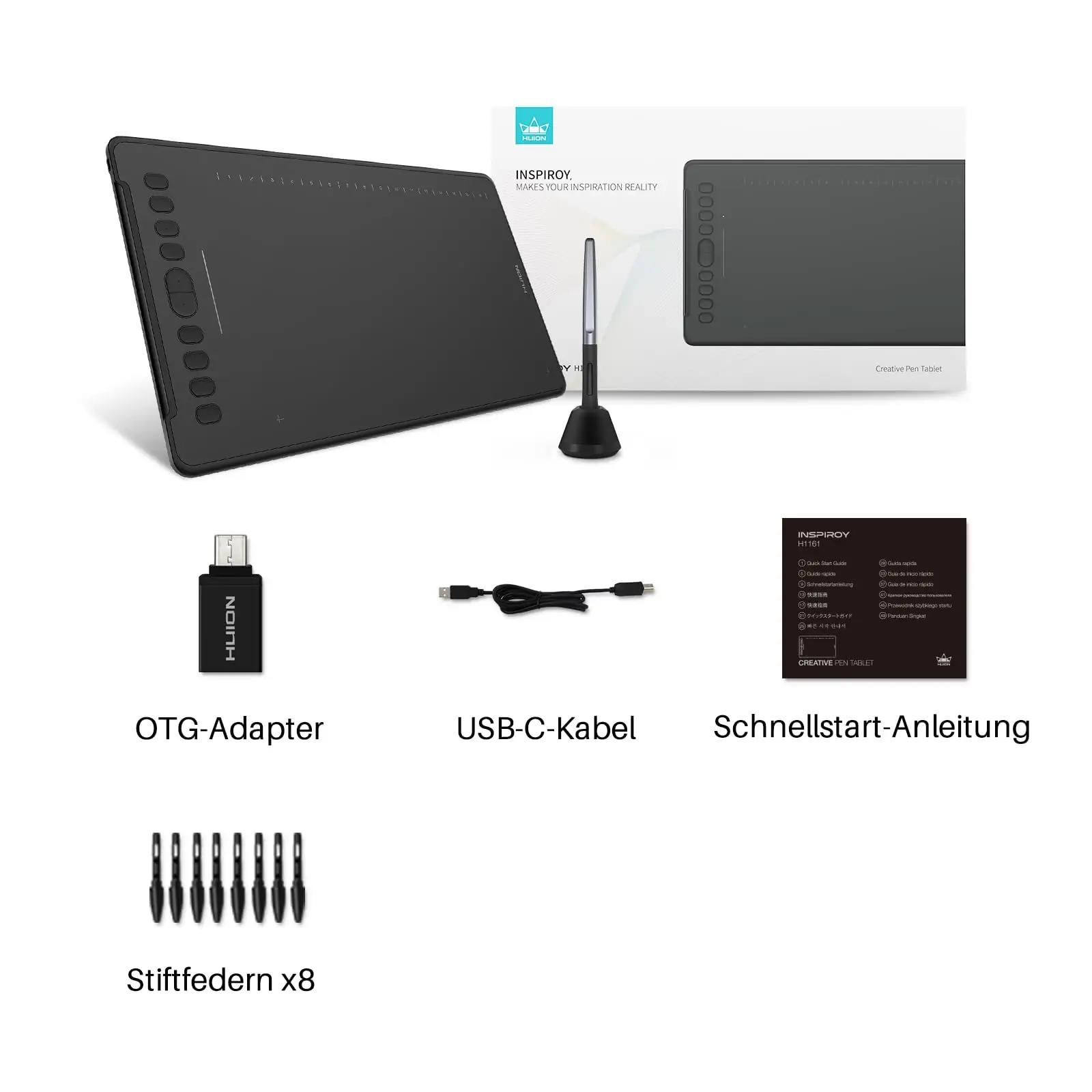 HUION stiilne joonistustahvel H1161 — täpne töö ja kingiidee – pilt 8