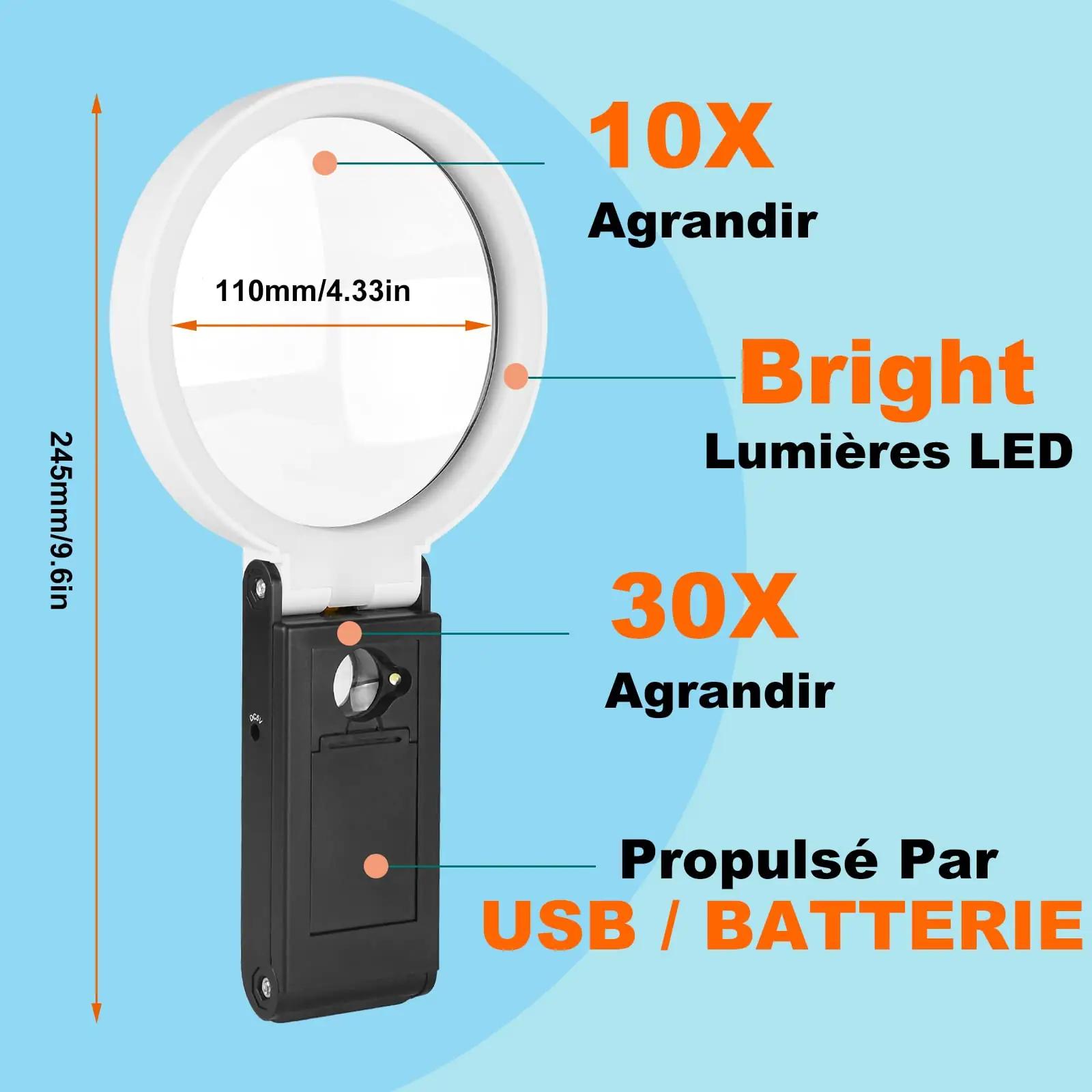 Xnourney 110mm Magnifying glass kirjatöötarbed – detailne lähivaade