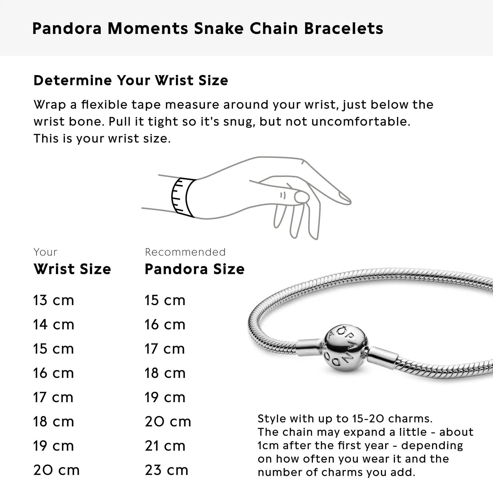 PANDORA hõbedane käevõru elegantse pall-lukuga 17 cm – kasutusnäide