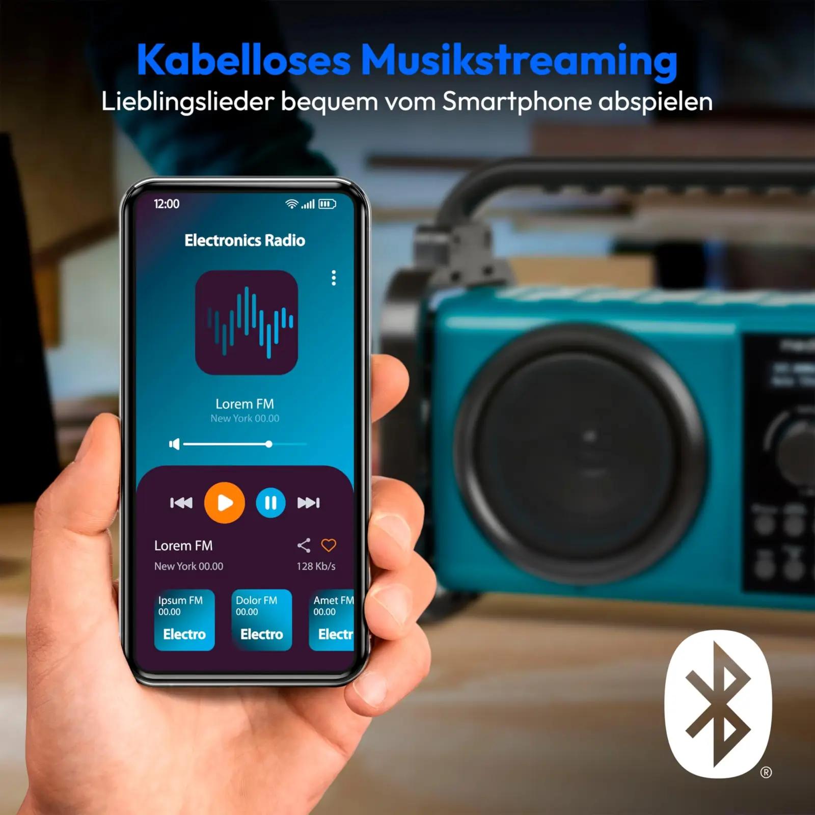 MEDION töökindel bauştellenradio DAB+ ja LED-töövalgustus – lisavaade