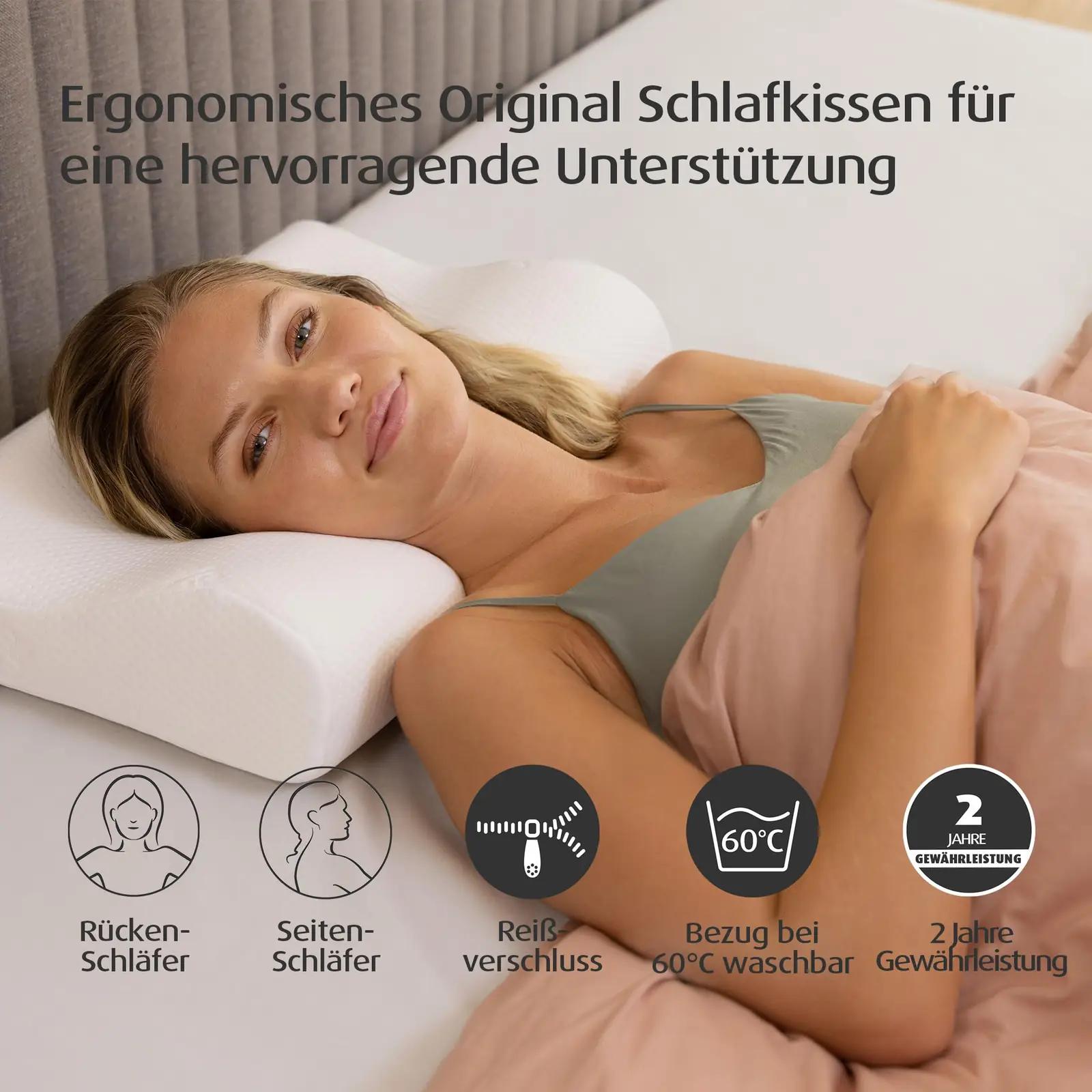 TEMPUR ergonoomiline mäluvahust padi — toetav uni S – pakend ja tarvikud