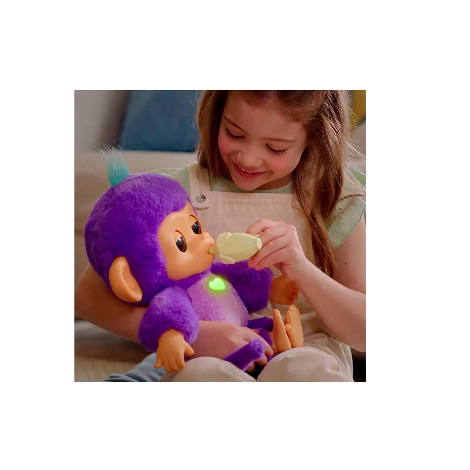 Fingerlings pehme interaktiivne lillas plüüsahv lastele – kasutusnäide