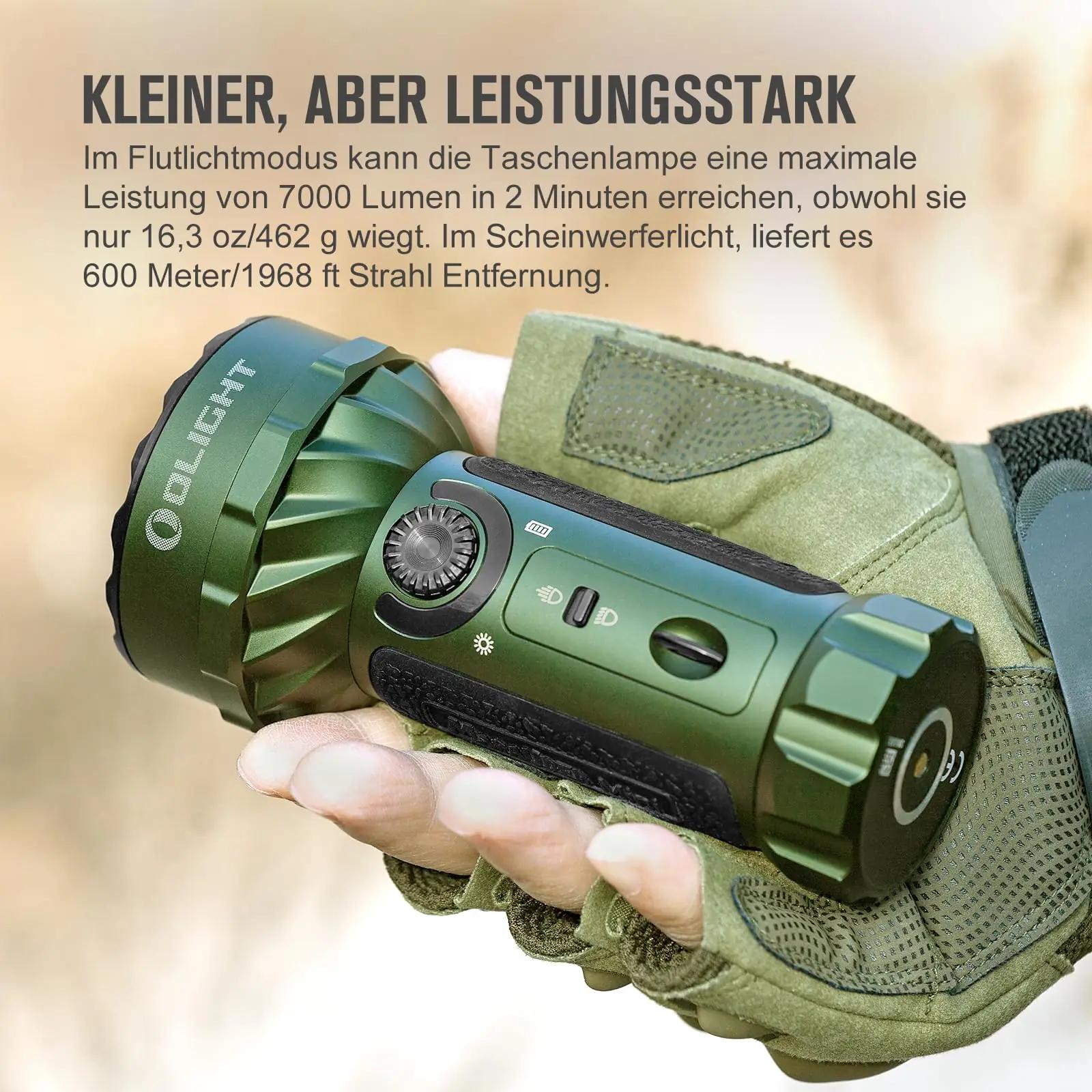 OLIGHT vastupidav alumiinium taskulamp — superheledus ja matkaks – pakend ja tarvikud