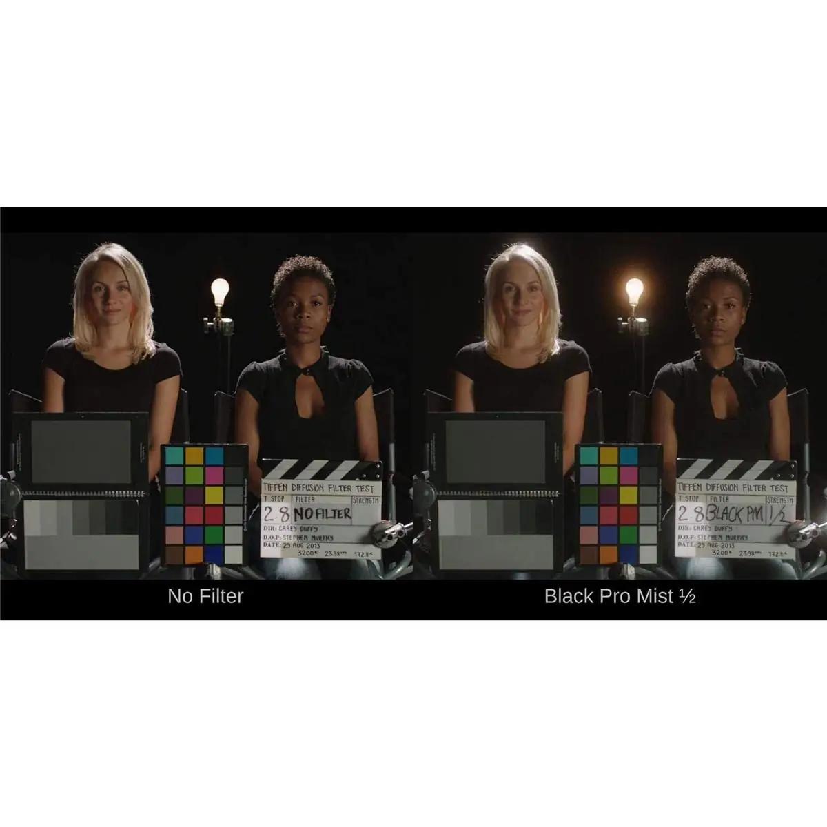 Tiffen must plastikust 77mm Black Pro-Mist – pehmendav filter – kasutusnäide