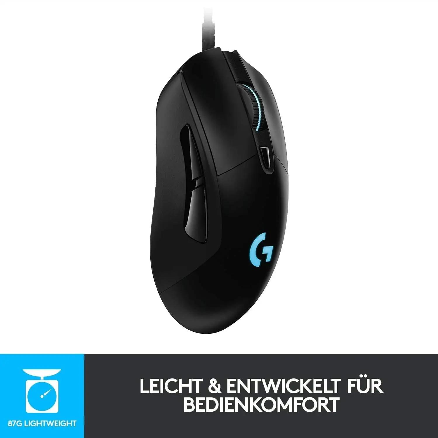 Logitech G kerge mänguhiir – täpne HERO andur ja RGB – detailne vaade