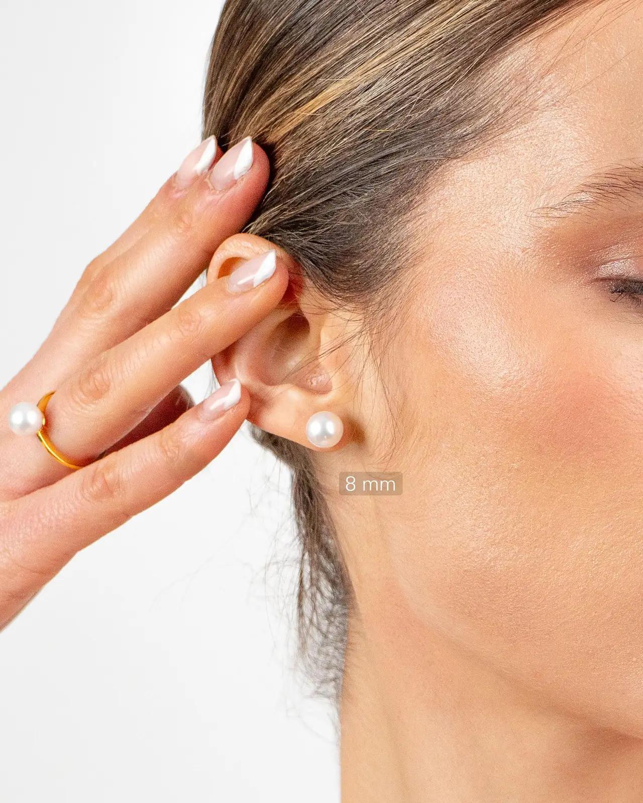 Secret & You sterlinghõbedast helmekõrvarõngad — elegantne – detailne vaade