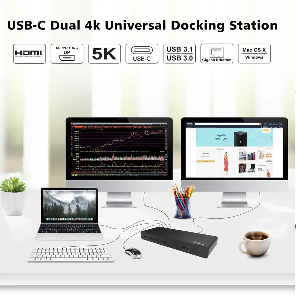 WAVLINK universaalne dokk – mugav mitmeühendus ja 4K dual – pakend ja tarvikud