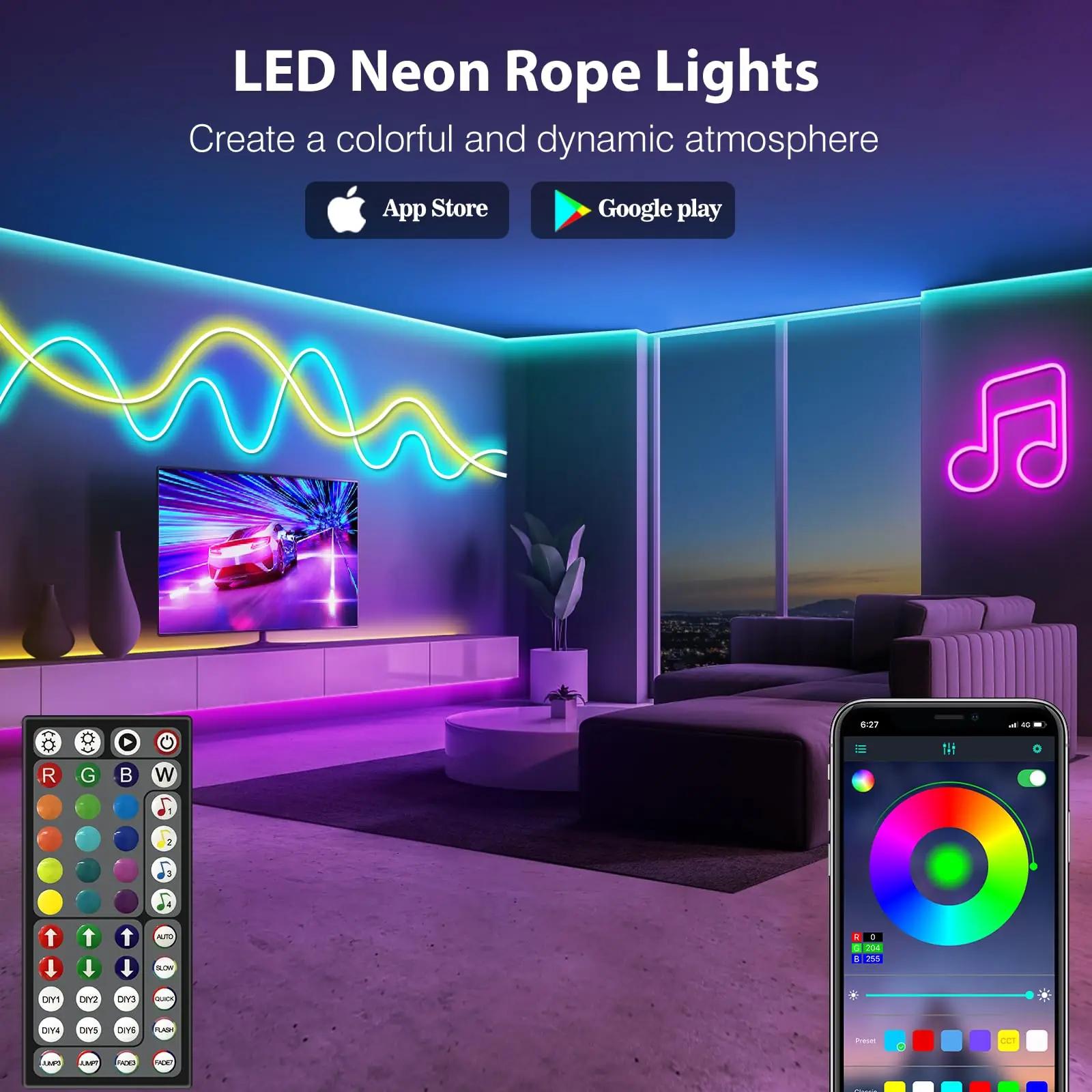 AILBTON 30M-Neon led-ribad – detailne lähivaade