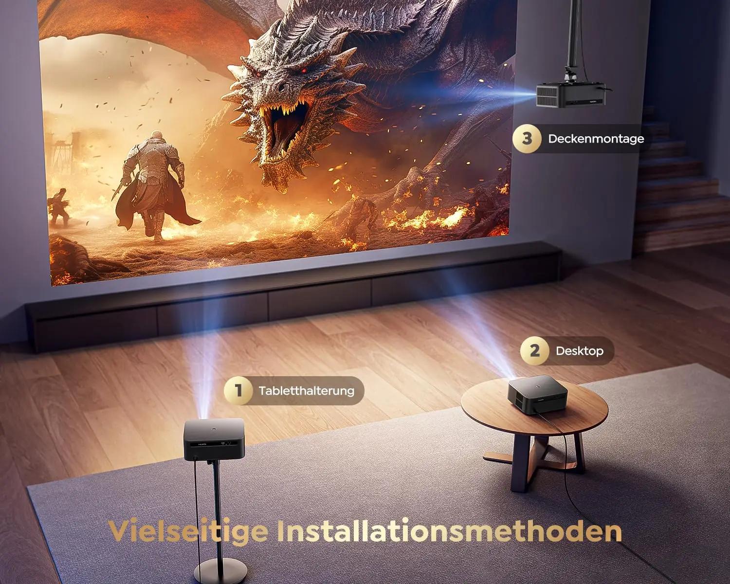 PUTRIMS stiilne 4K projektor kodusele ja õuekasutusele – pilt 6