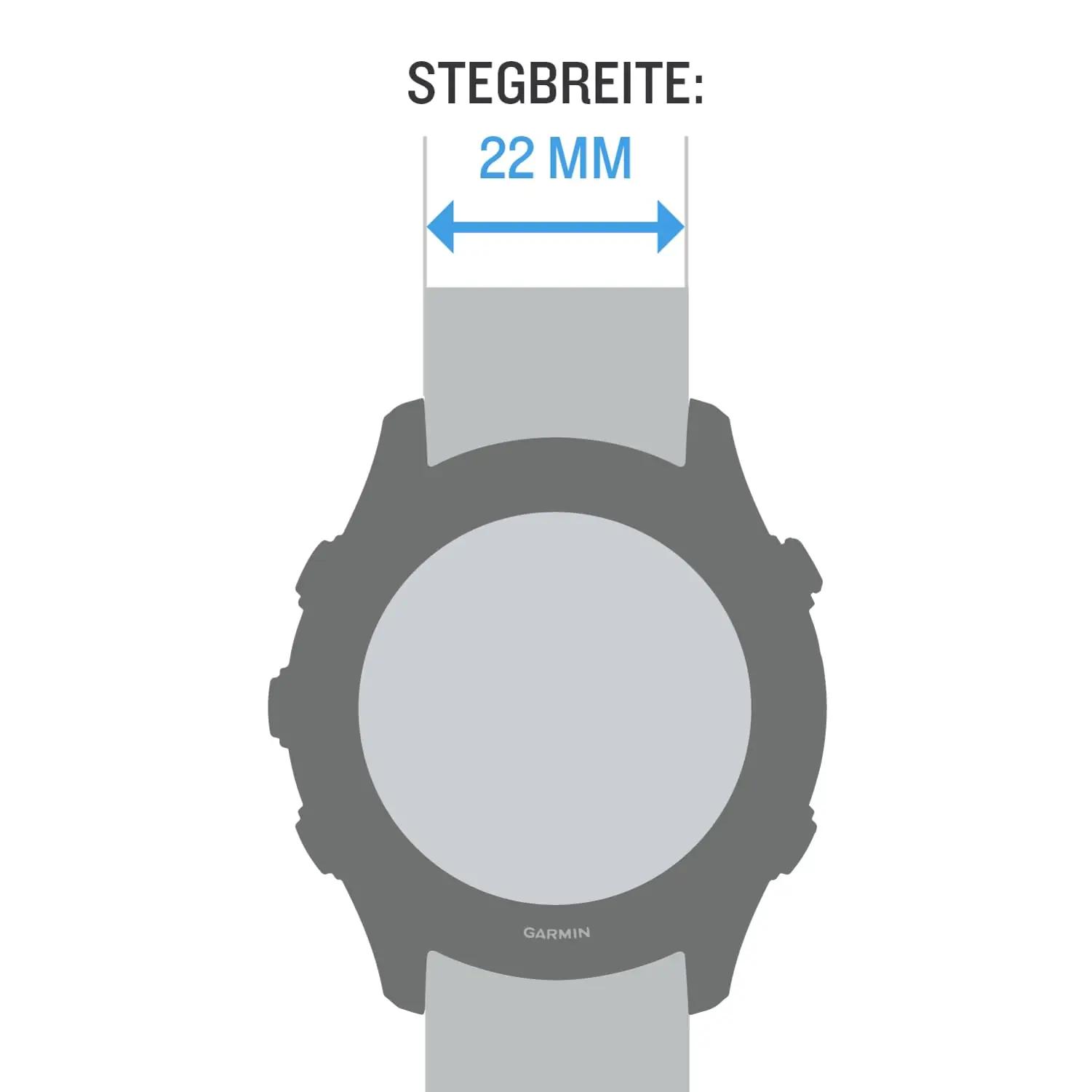Garmin silikoonkäepael 22 mm – vastupidav ja värvikas asendus – pakend ja tarvikud