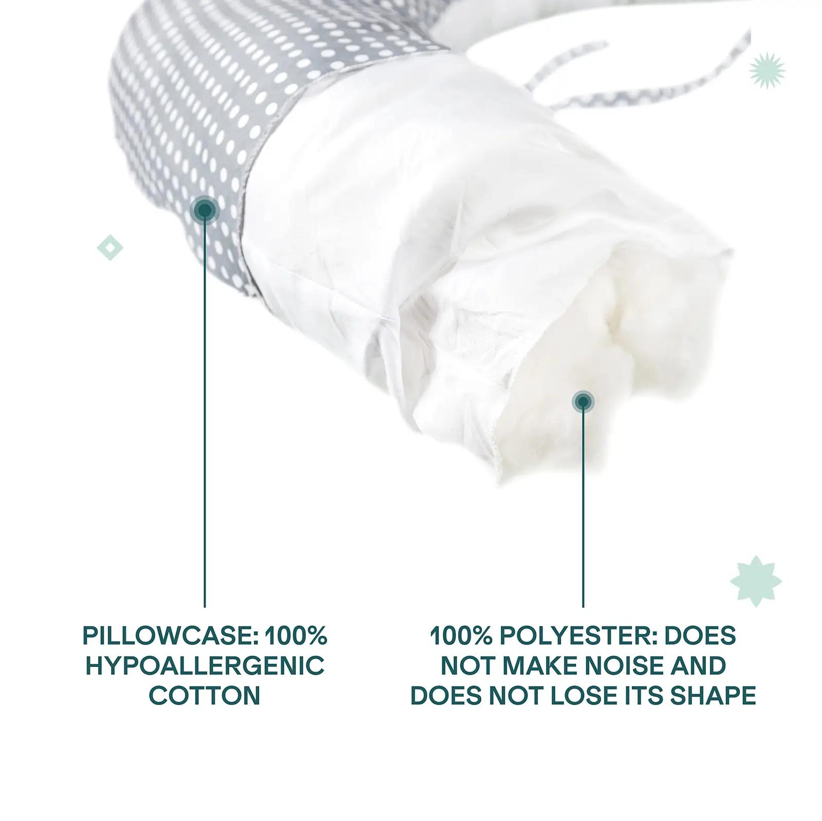KOALA BABYCARE pehme XXL imetamispadi – 100% puuvillane kate – kasutusnäide