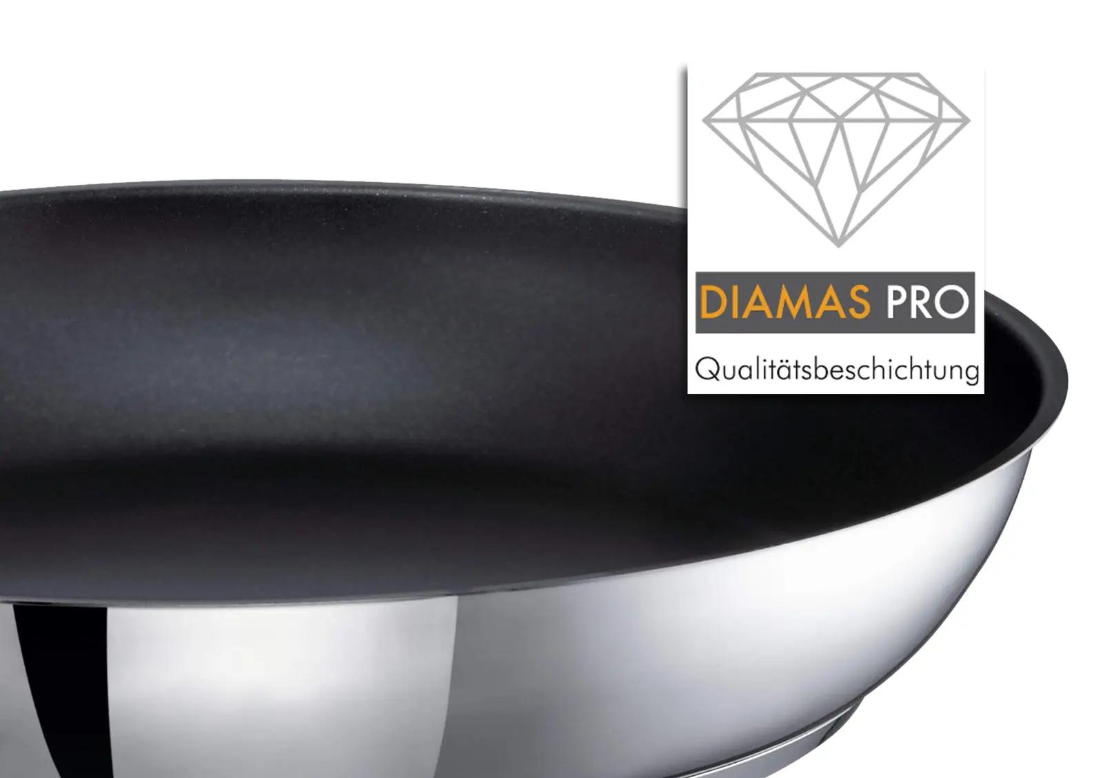 GastroSUS roostevaba praepann 20 cm – vastupidav DIAMAS-kate – pakend ja tarvikud