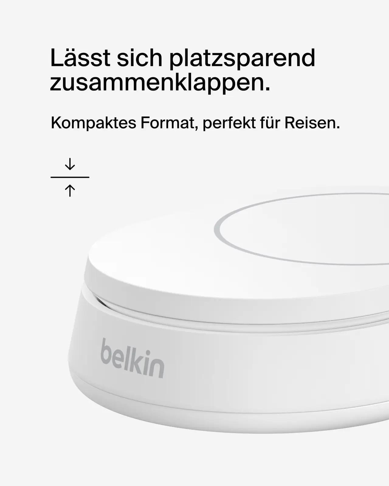 Belkin laadija 15W metallist Qi2 pad koos 20W toiteplokiga – lisavaade