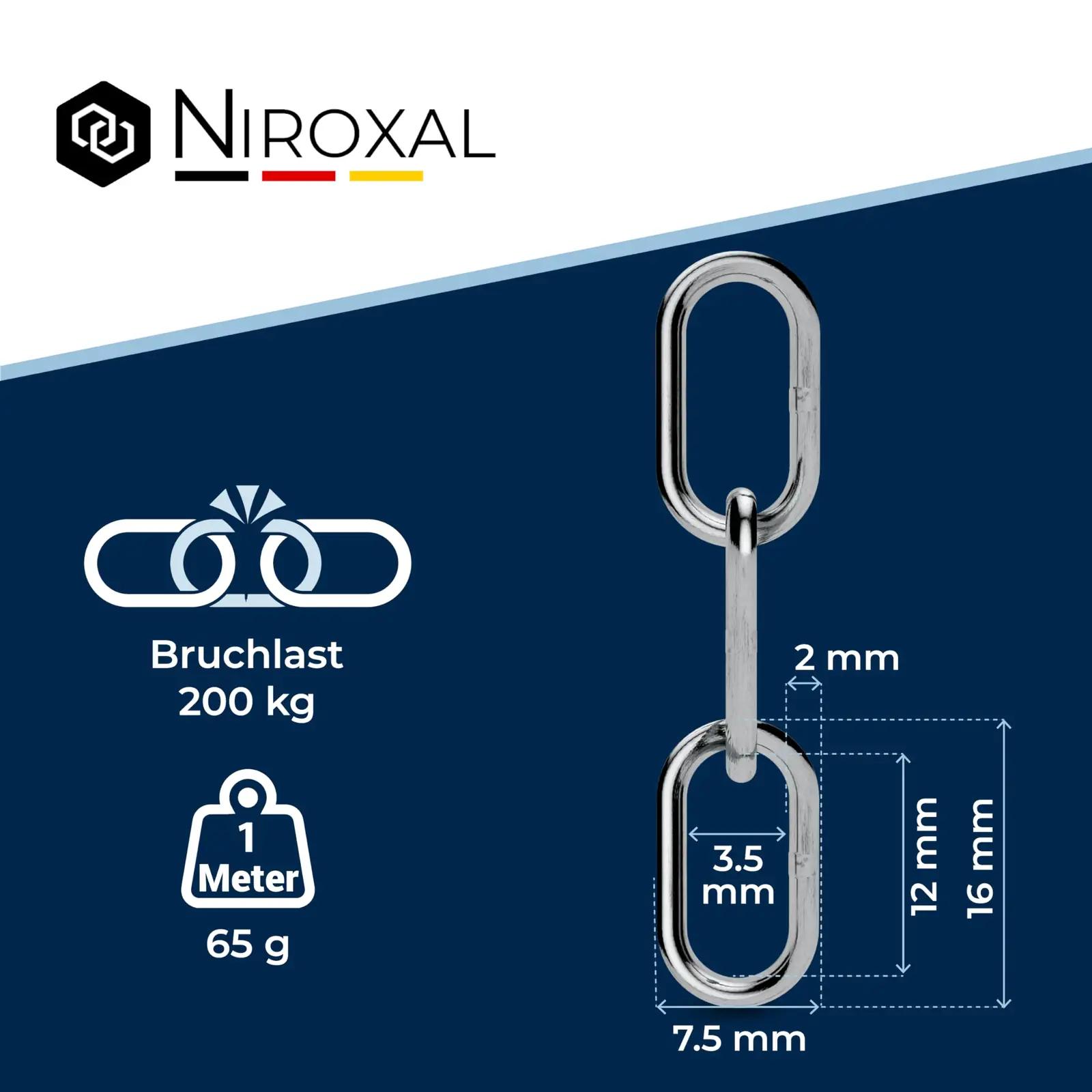 NietFullThings roostevaba 2mm terasest kett 0,25 m ripats charm – pakend ja tarvikud