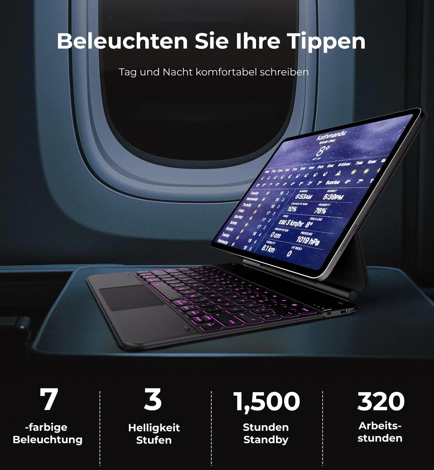 Dracool must kaitsev klaviatuurümbris iPad Air 13″ – pilt 6