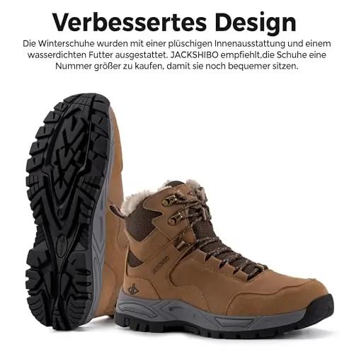 JACKSHIBO veekindlad talvesaapad sooja voodriga — ideaalne – pilt 6