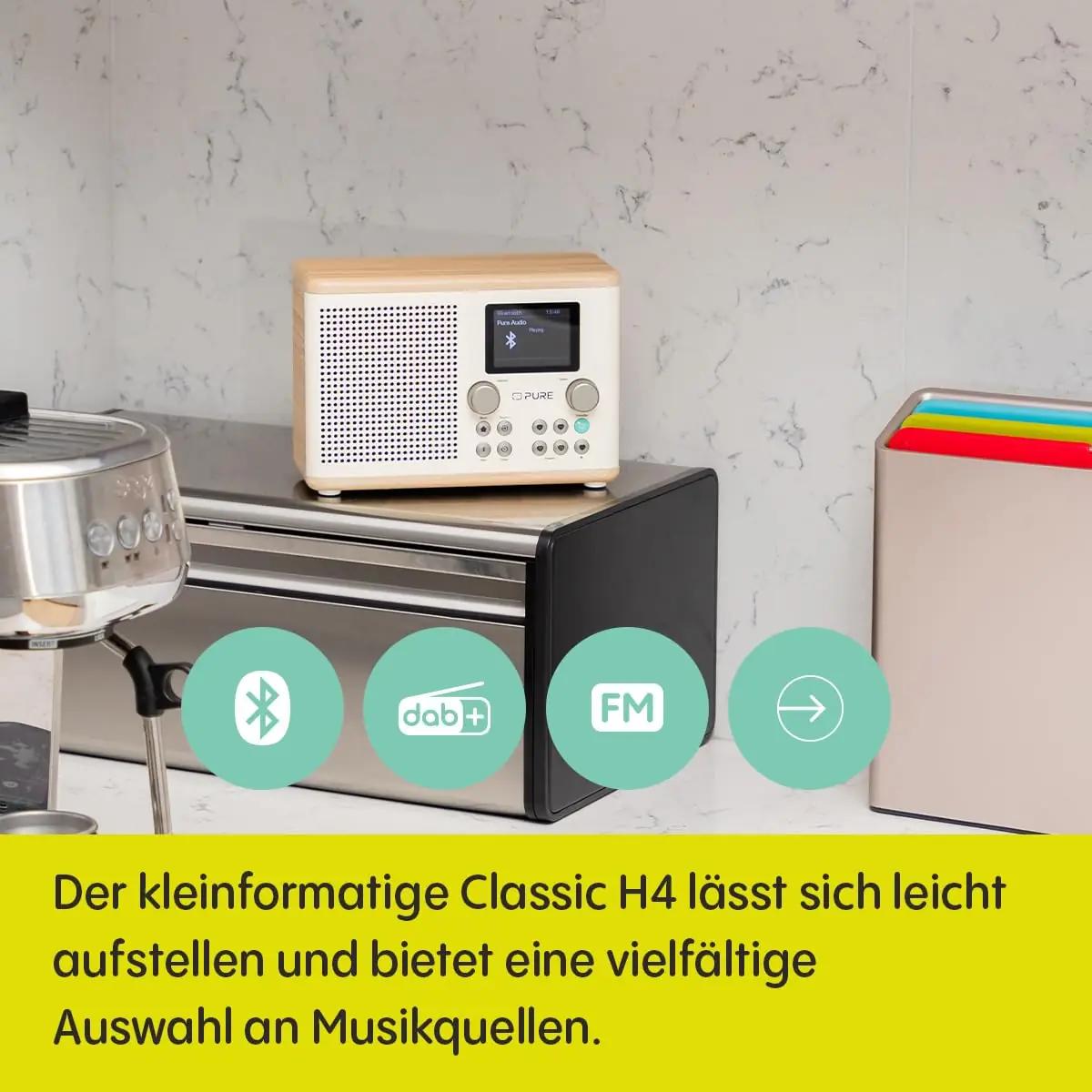 Pure Classic H4 puidust köögiraadio – klassikaline muusikaelamus – pakend ja tarvikud