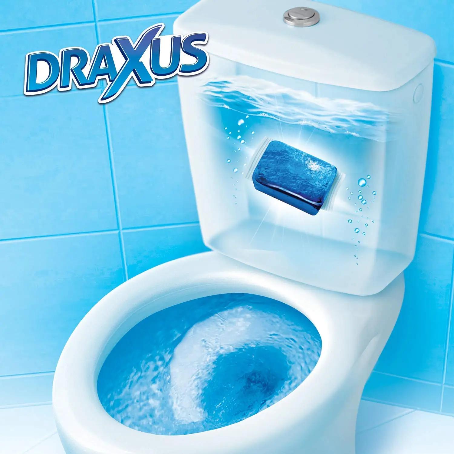 DRAXUS värske sinine WC-tablettide XXL-pakk — 60 tk – kasutusnäide