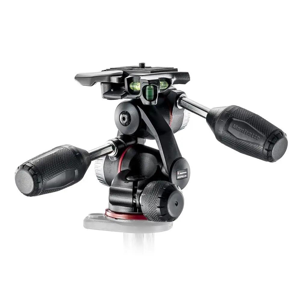 Manfrotto alumiiniumist 3-suunaline peadega statiivipea – pakend ja tarvikud