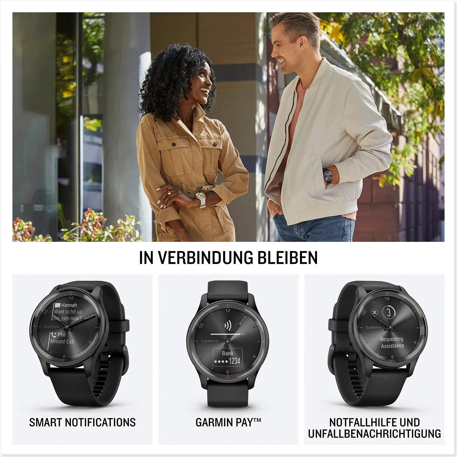 Garmin kerge must vívomove Trend – stiilne hübriidkäekell – lisavaade