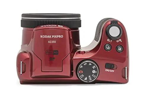 KODAK kompaktne 25× optiline zoom – AZ255RD punane kaamera – pakend ja tarvikud