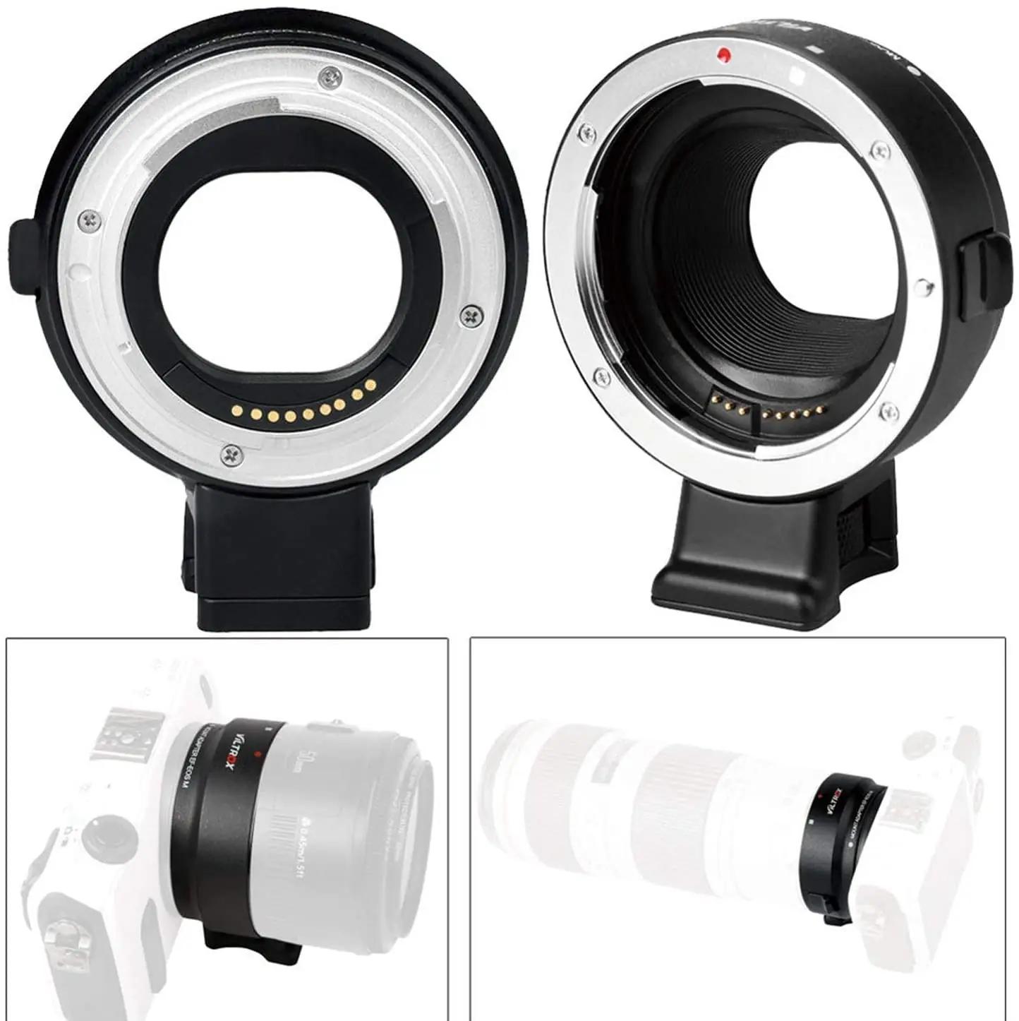 VILTROX adapter EF-EOS M — metallist üleminek Canonile – kasutusnäide