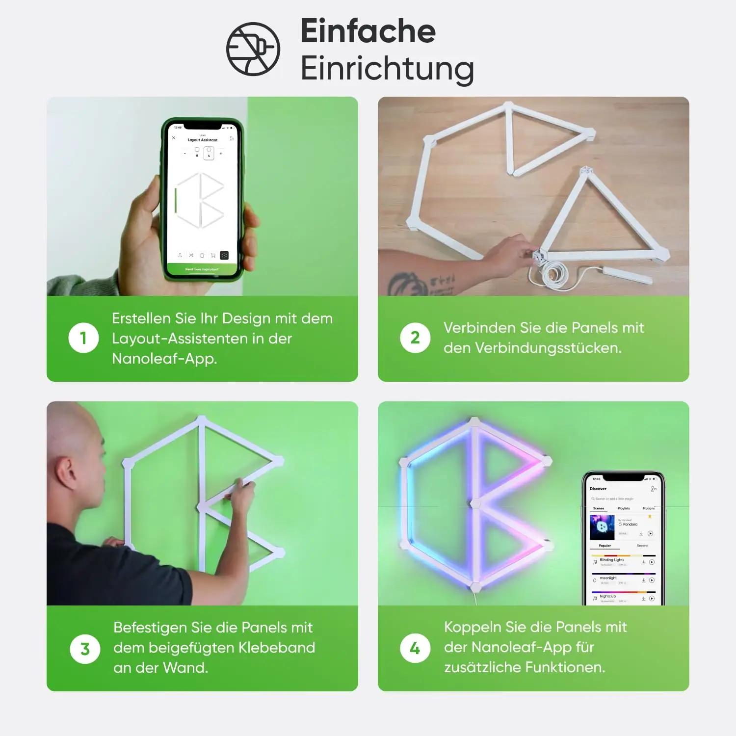 Nanoleaf dekoratiivne LED-komplekt — paindlik seinaekraan – pilt 6