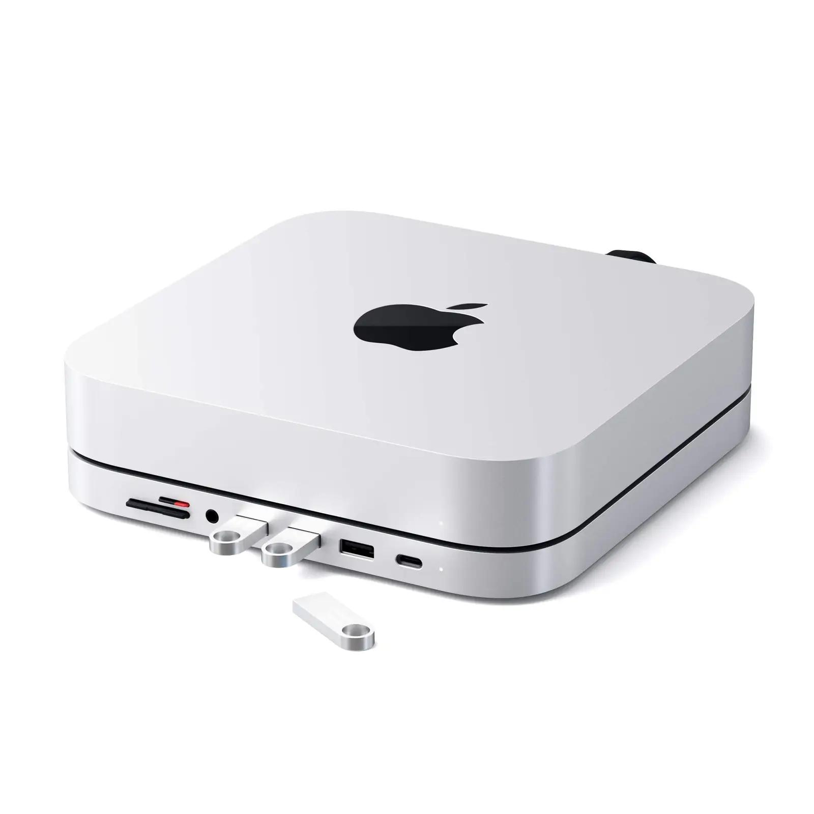 SATECHI alumiiniumist USB-C hub ja alus Mac mini jaoks