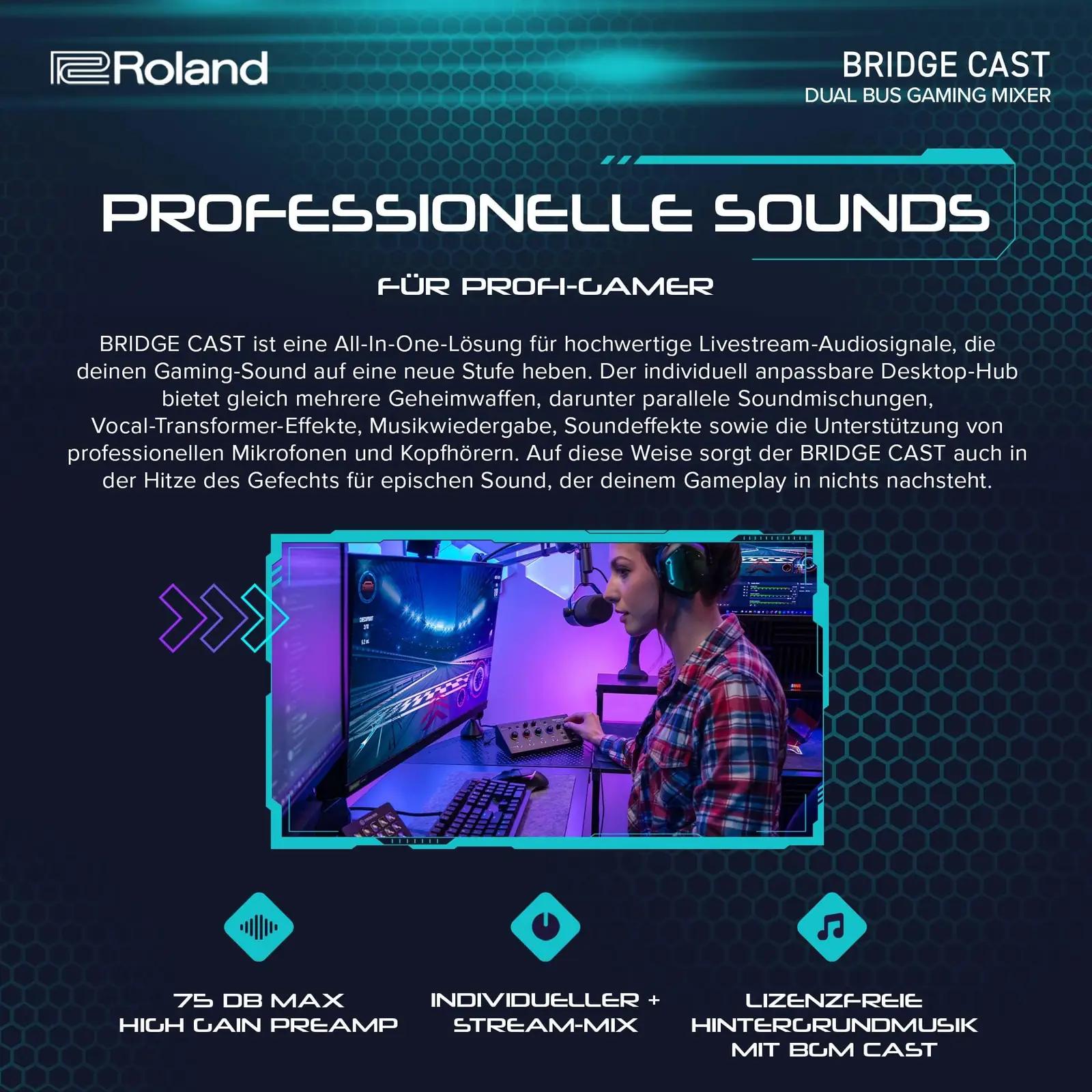 Roland muusikariistad ja dj-seadmed BRIDGECAST – kasutusnäide