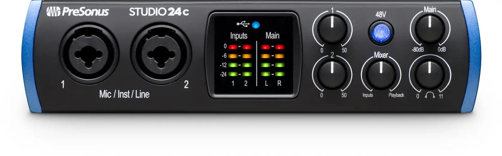 PreSonus Studio 24c muusikariistad ja dj-seadmed – detailne lähivaade