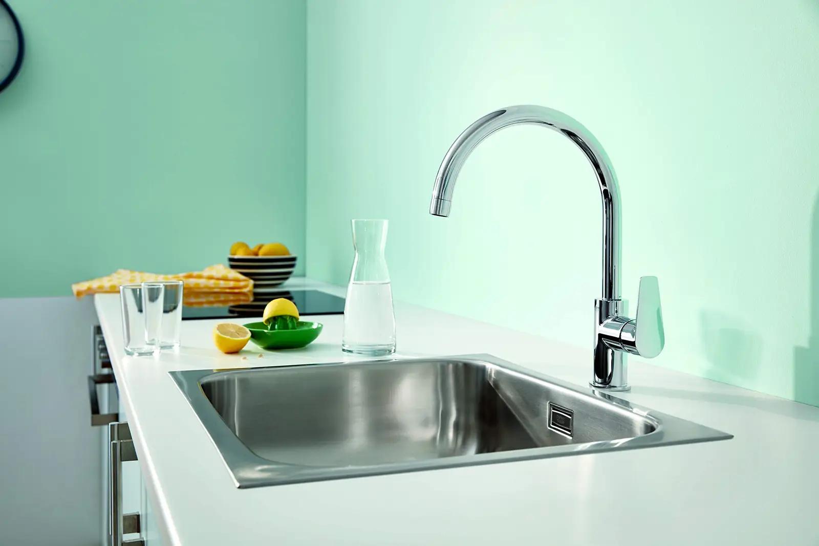 GROHE BauEdge köögisegisti kõrge vooluga, kroom – pilt 6