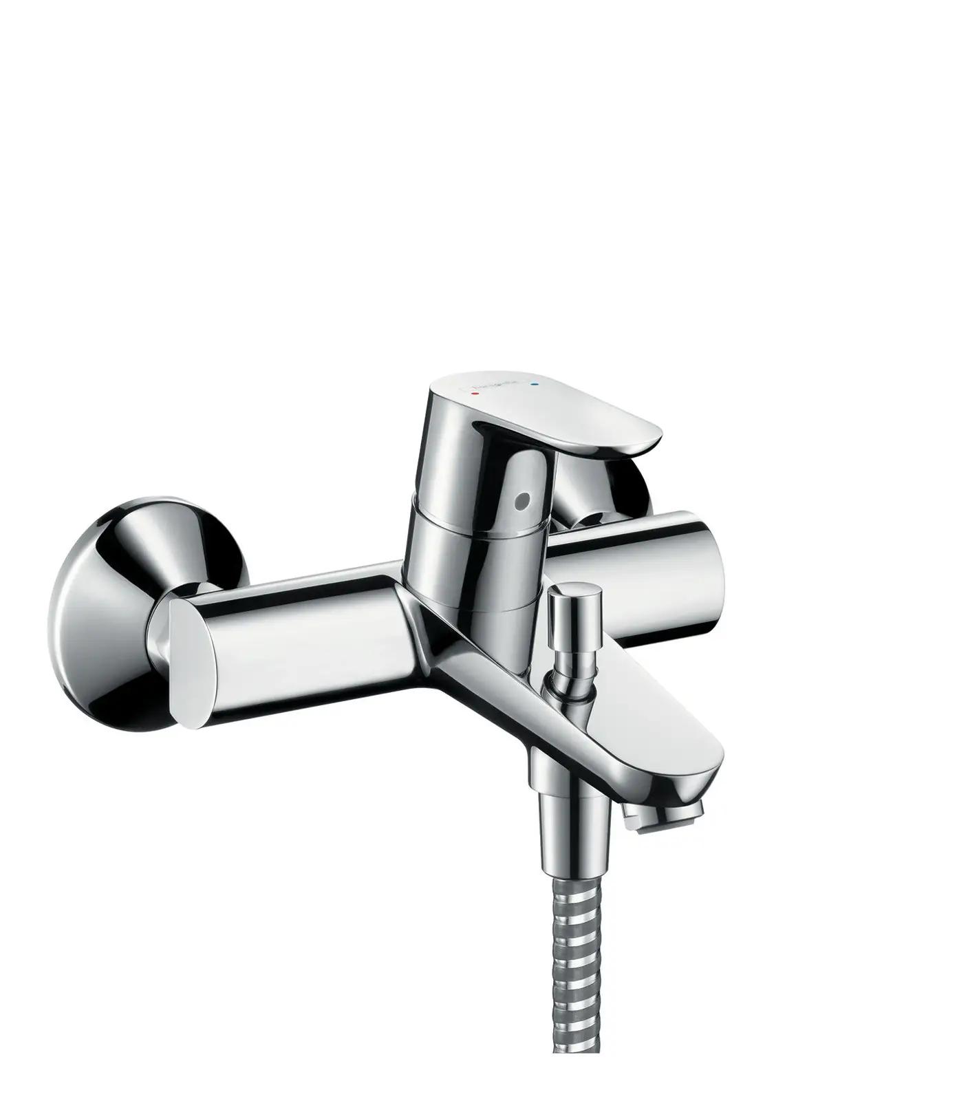 hansgrohe kroomitud vannisegisti – vastupidav metallviimistlus – pakend ja tarvikud
