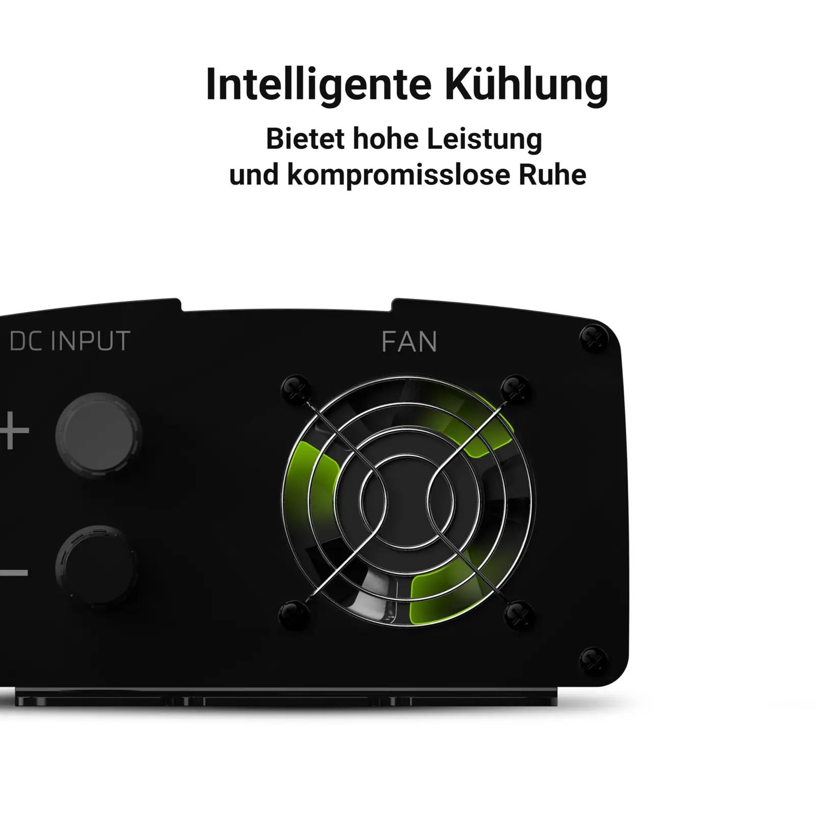 Green Cell inverter 12V–230V – auto ja matkasõidukile – kasutusnäide
