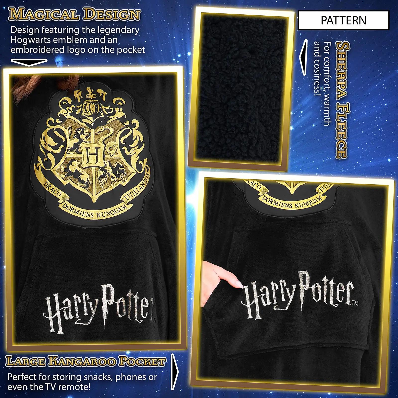 Harry Potter pehme oversized fliisist kapuutsiga tekk – kasutusnäide