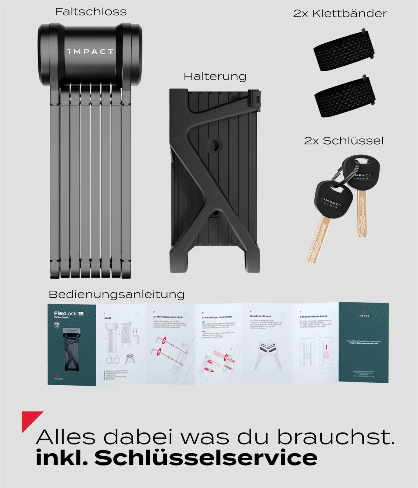 IMPACT BIKE ACCESSORIES tugev FlexLock 15 — vastupidav lukustus – pilt 7