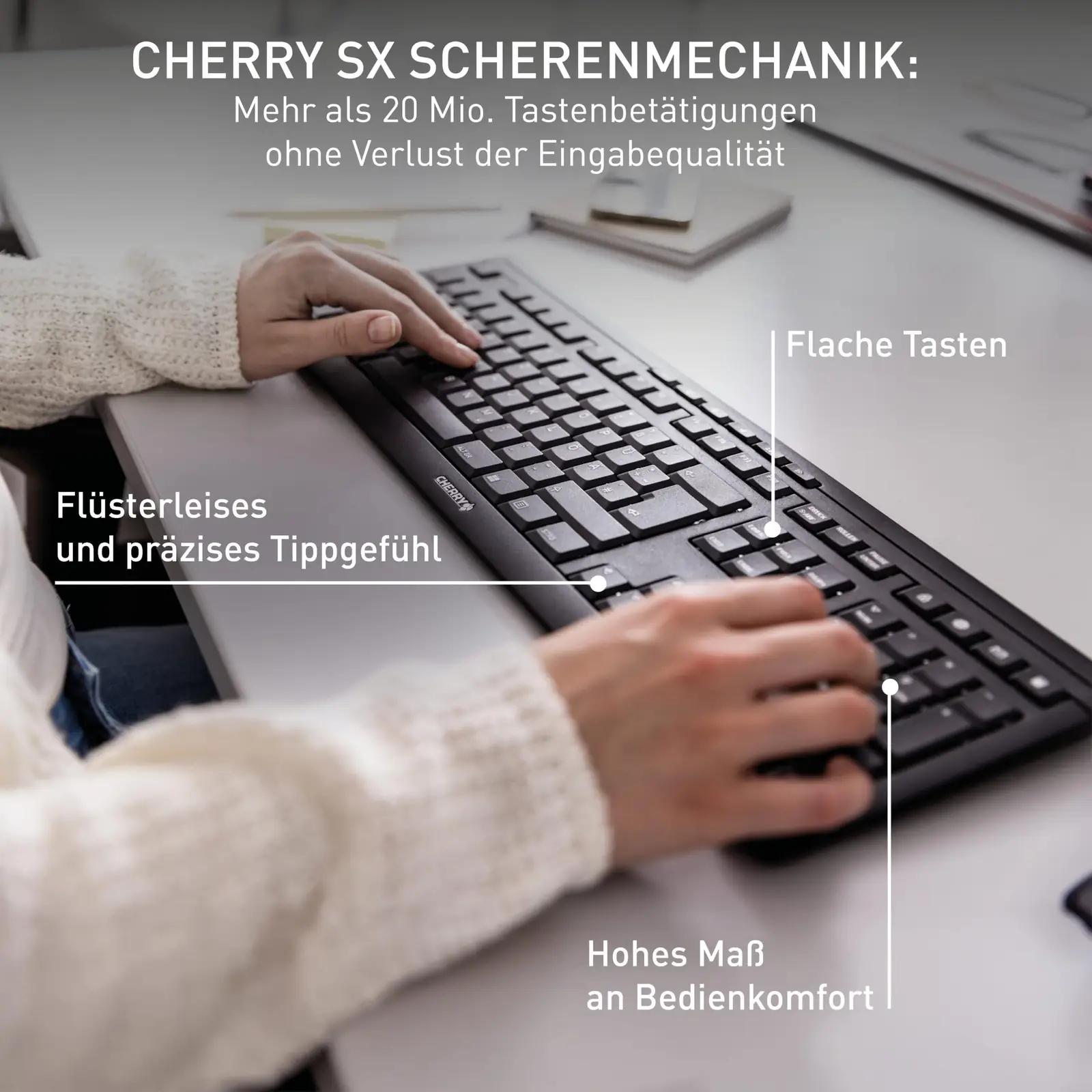 CHERRY metallist traadita klaviatuur äri- ja kodukasutuseks – kasutusnäide