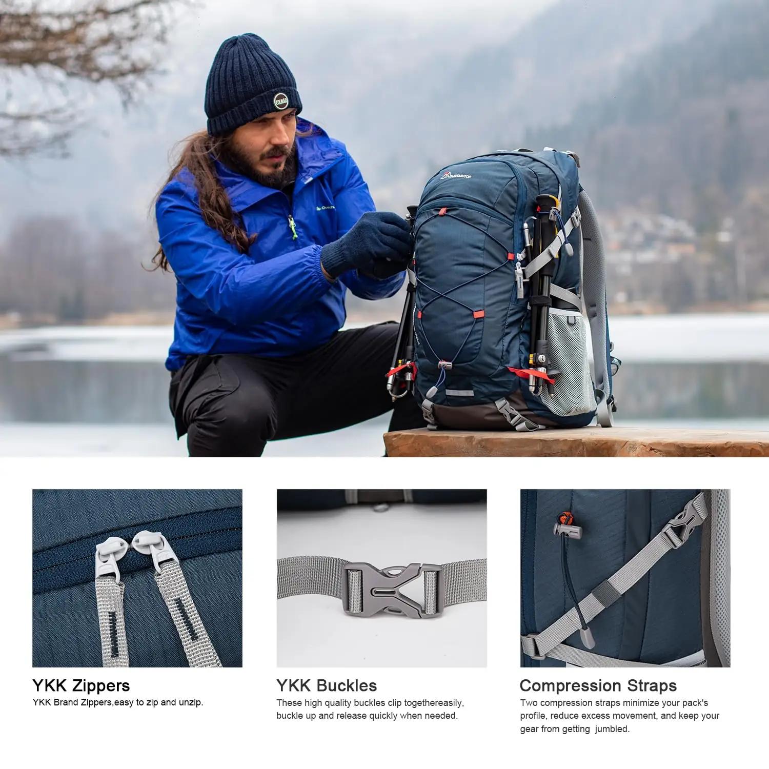 Mountaintop vastupidav 40L matkakott veekindla kattega – pilt 6