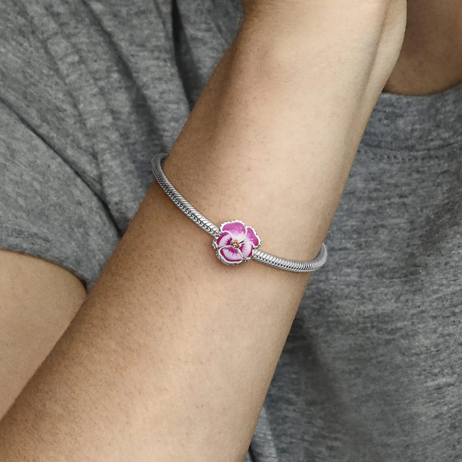 PANDORA hõbedane lille-ripats — pidulik pere teema charm – pilt 6