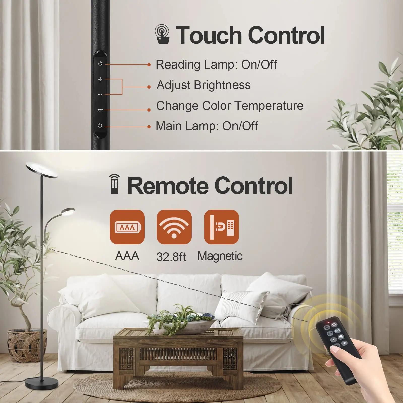 OUTON mitmeotstarbeline LED-lamp – reguleeritav lugemisvalgustus – detailne vaade