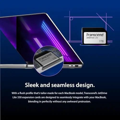 Transcend sisemine 512GB laienduskaart MacBook Pro jaoks – kasutusnäide