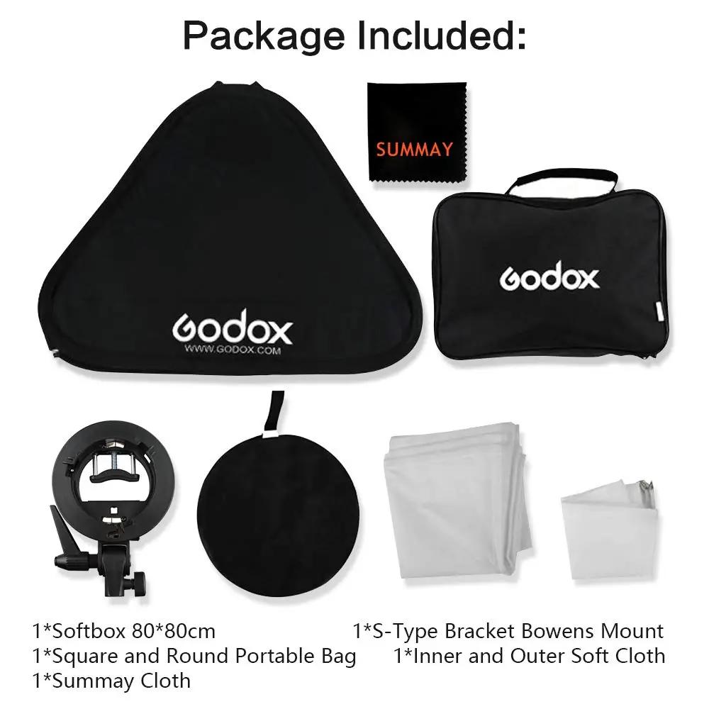 Godox pehme 80×80 cm softbox S-kiirguse hoidjaga fotoks – pilt 9
