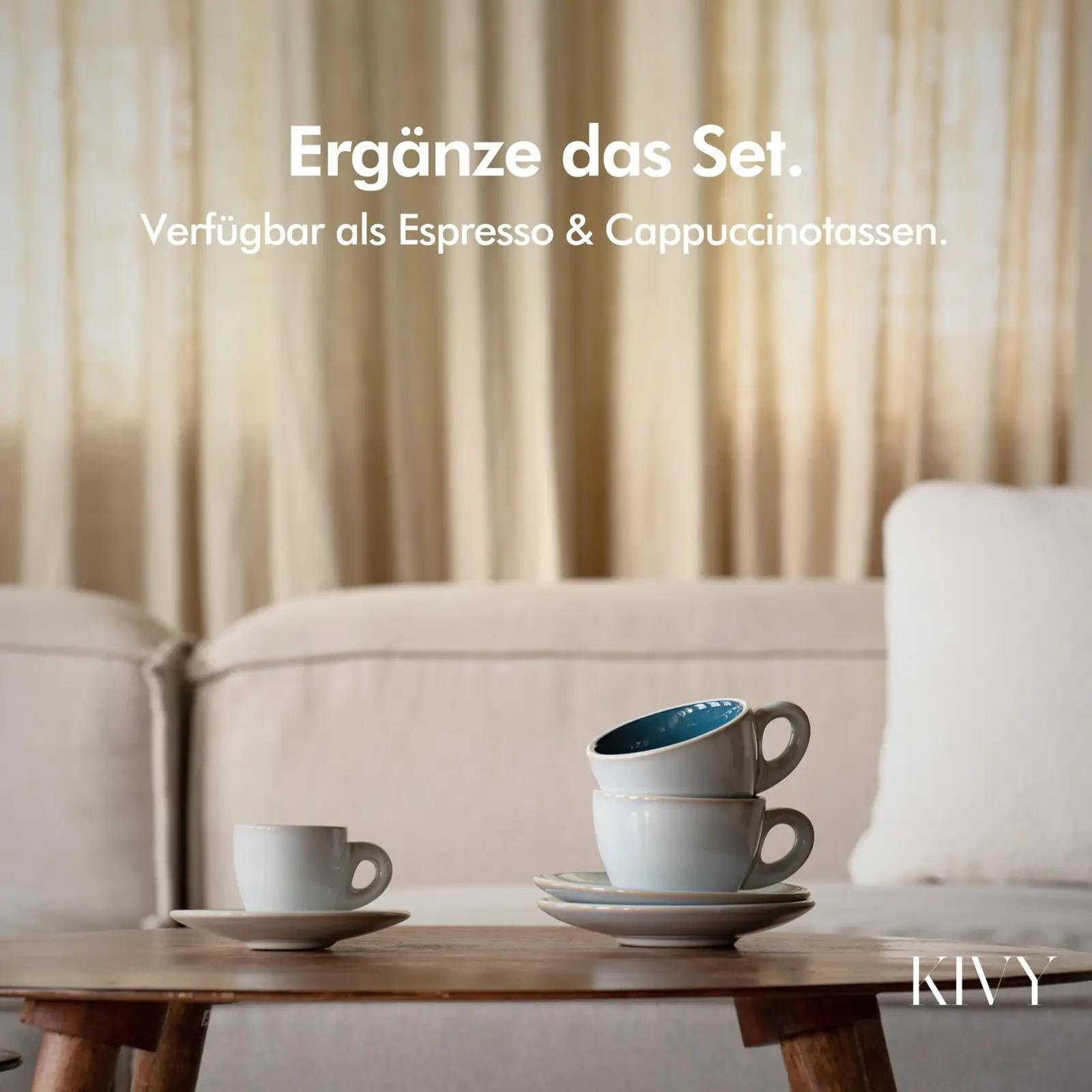 KIVY keraamiline cappuccino-tasside komplekt — paks sein – pilt 6