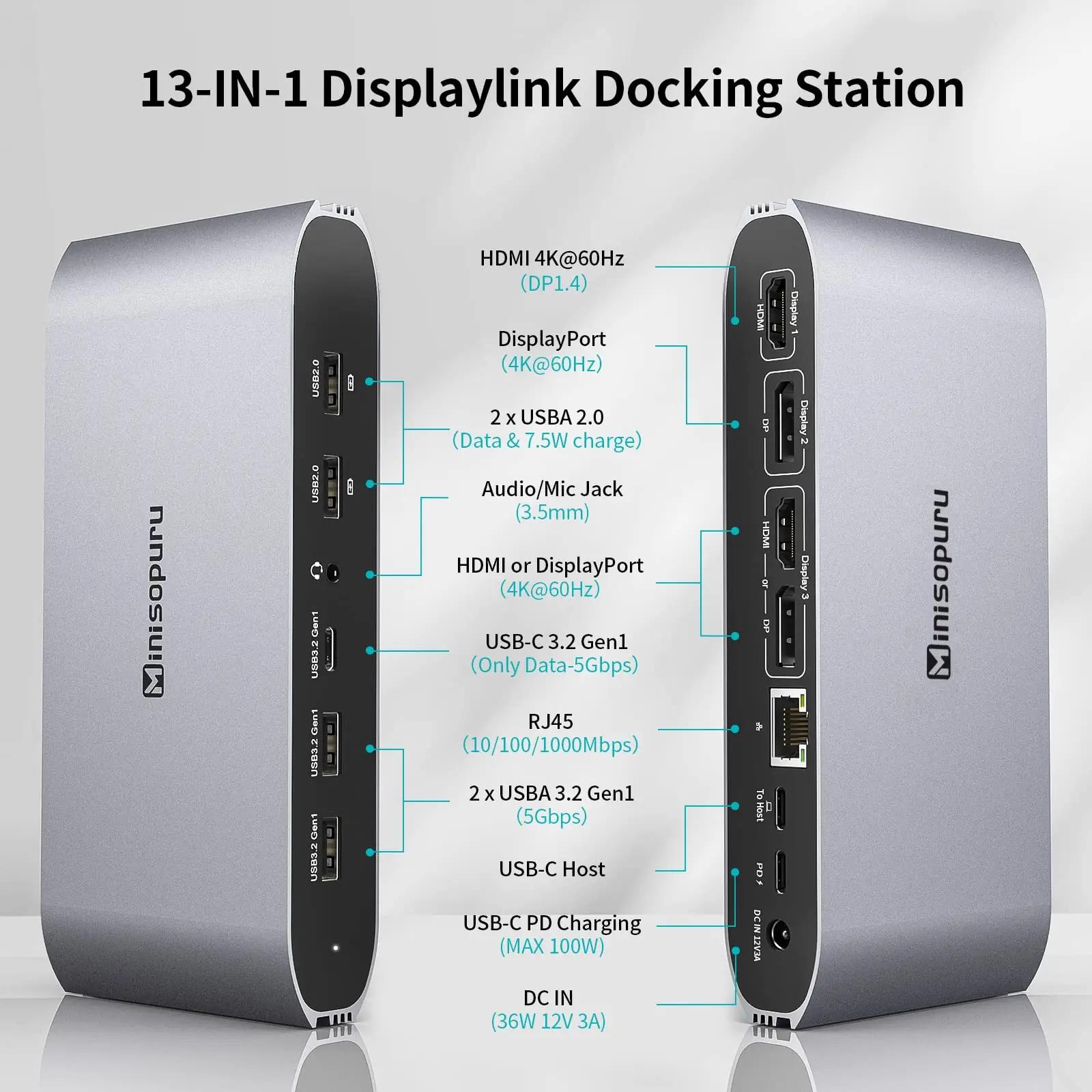 minisopuru elegantne USB-C dokk 13-in-1 — tugev laadimine ja – detailne vaade