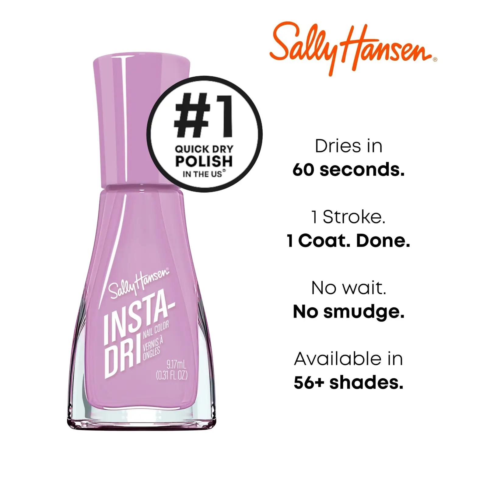 Sally Hansen kiirelt kuivav küünelakk – kerge Traveling Light – kasutusnäide